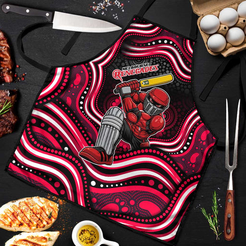 Melbourne Renegades Cricket Apron Australian Cricket Mascot - Modern Indigenous Style