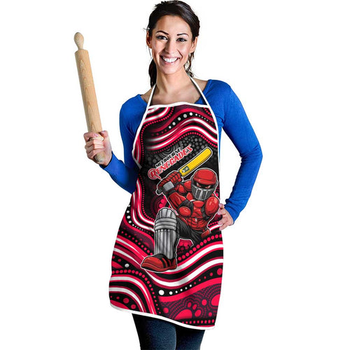 Melbourne Renegades Cricket Apron Australian Cricket Mascot - Modern Indigenous Style