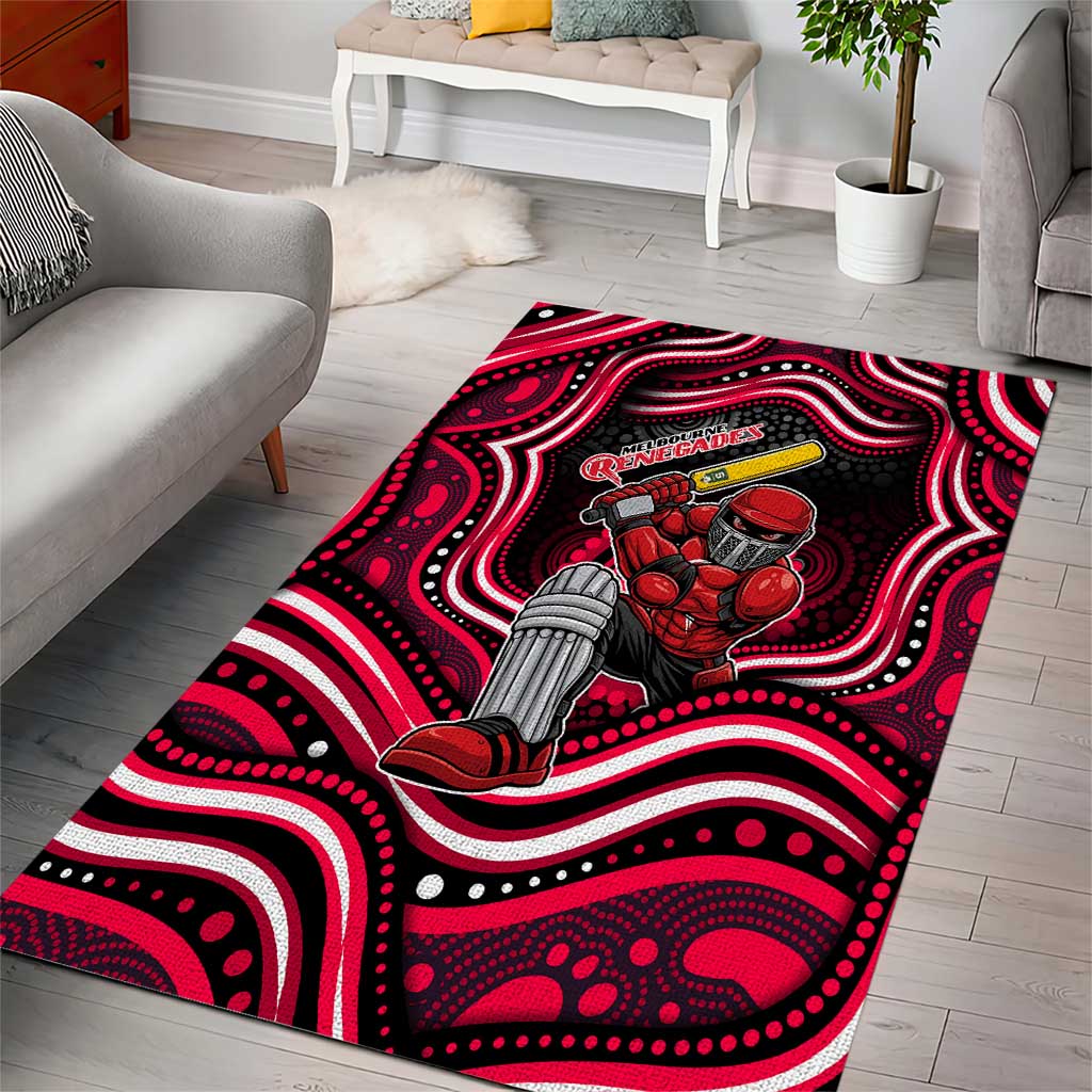 Melbourne Renegades Cricket Area Rug Australian Cricket Mascot - Modern Indigenous Style