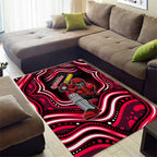 Melbourne Renegades Cricket Area Rug Australian Cricket Mascot - Modern Indigenous Style