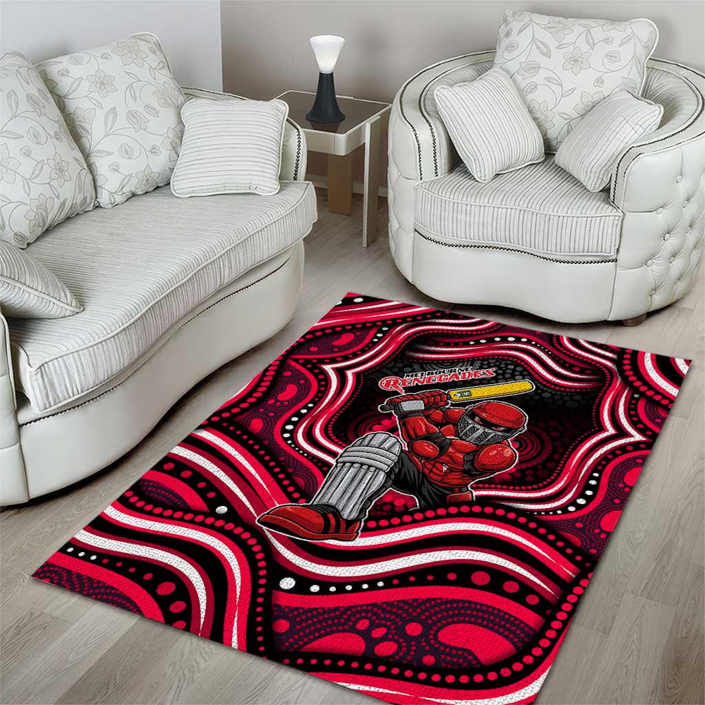 Melbourne Renegades Cricket Area Rug Australian Cricket Mascot - Modern Indigenous Style