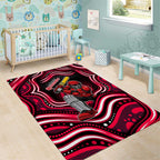 Melbourne Renegades Cricket Area Rug Australian Cricket Mascot - Modern Indigenous Style