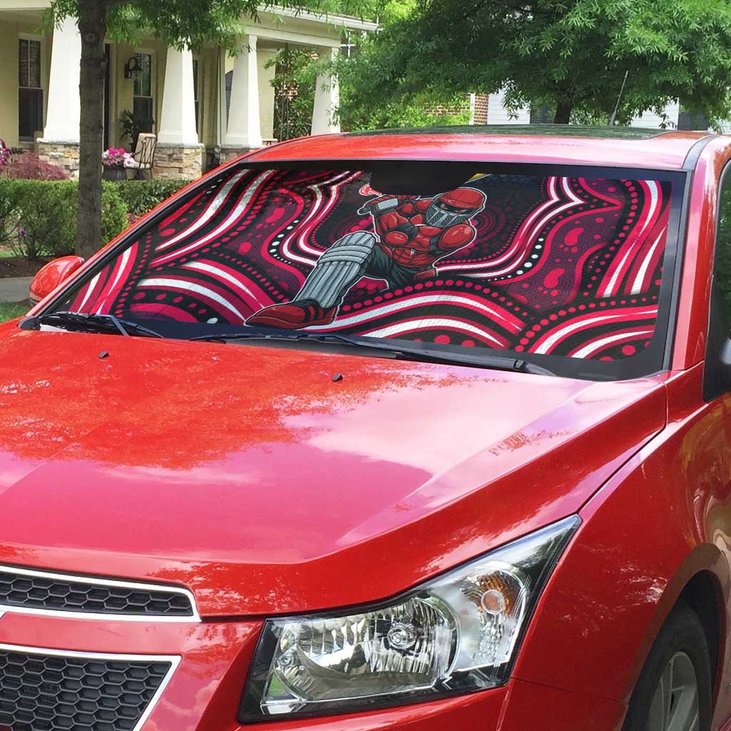 Melbourne Renegades Cricket Auto Sun Shade Australian Cricket Mascot - Modern Indigenous Style