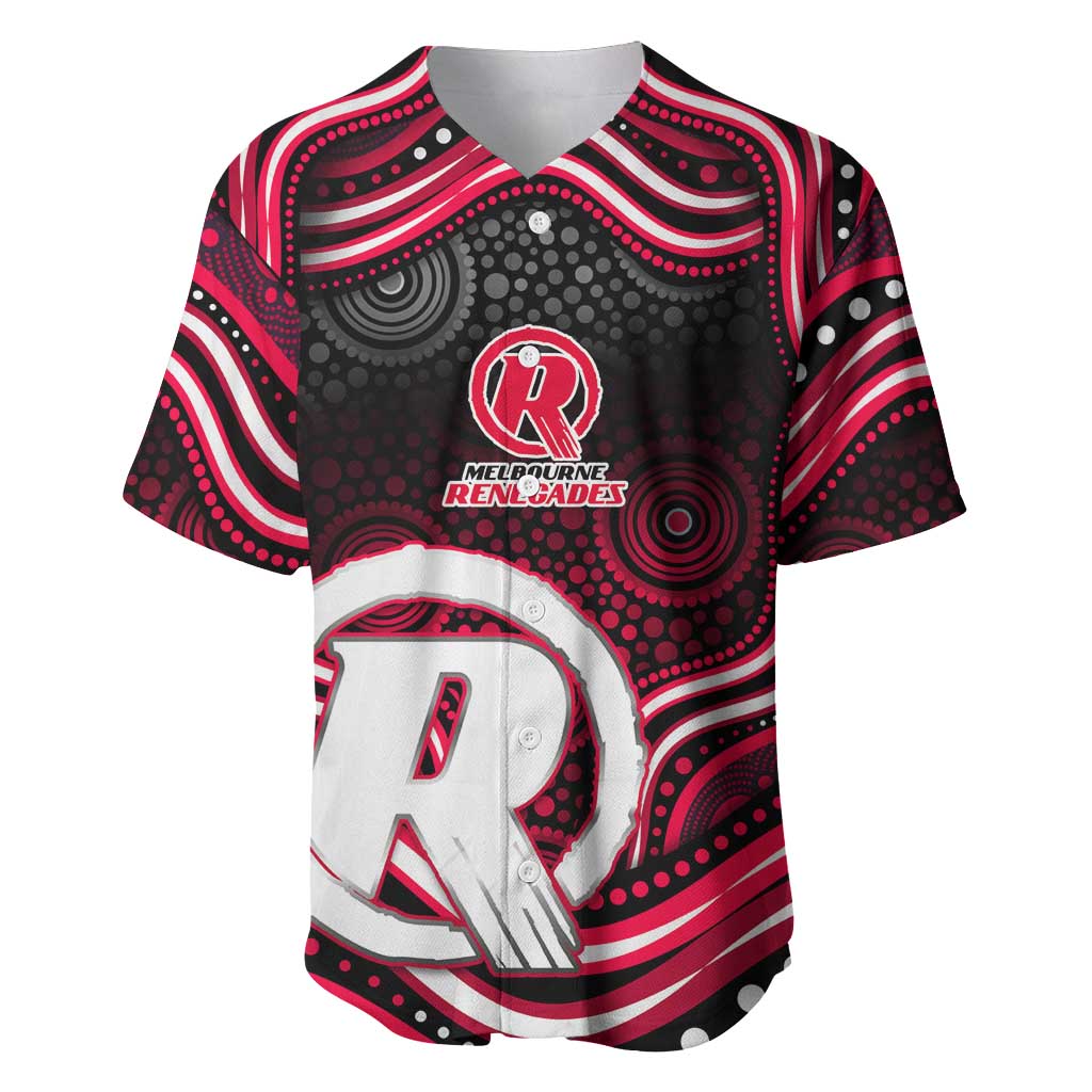 Melbourne Renegades Cricket Baseball Jersey Australian Cricket Mascot - Modern Indigenous Style