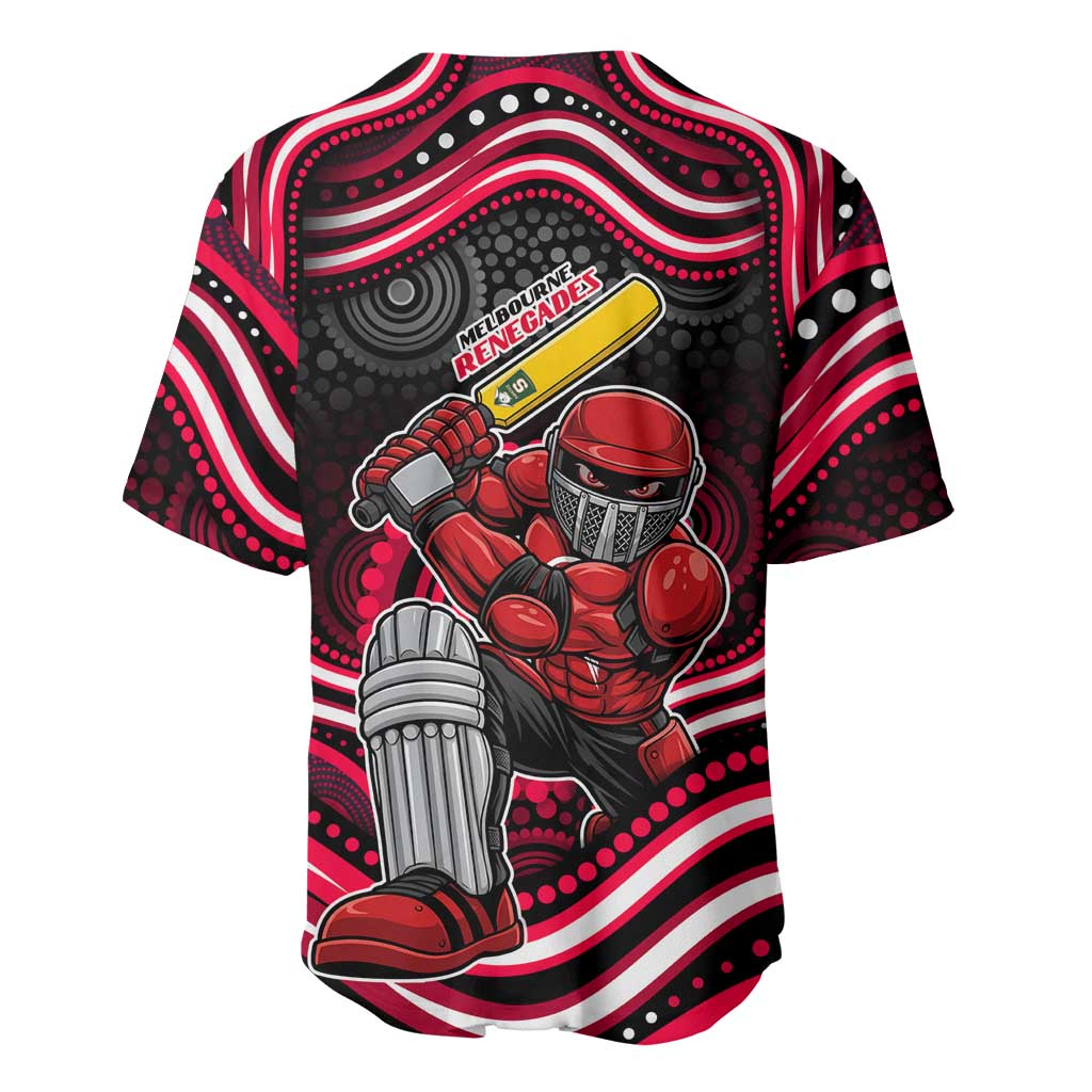 Melbourne Renegades Cricket Baseball Jersey Australian Cricket Mascot - Modern Indigenous Style
