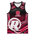 Melbourne Renegades Cricket Basketball Jersey Australian Cricket Mascot - Modern Indigenous Style