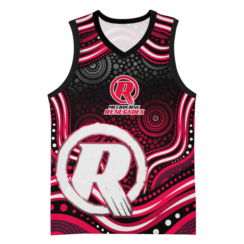 Melbourne Renegades Cricket Basketball Jersey Australian Cricket Mascot - Modern Indigenous Style