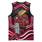 Melbourne Renegades Cricket Basketball Jersey Australian Cricket Mascot - Modern Indigenous Style