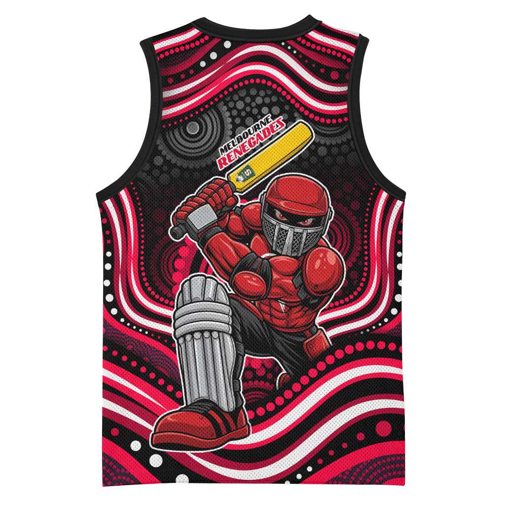 Melbourne Renegades Cricket Basketball Jersey Australian Cricket Mascot - Modern Indigenous Style