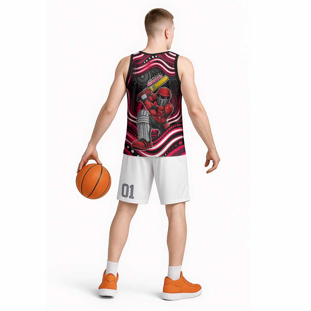 Melbourne Renegades Cricket Basketball Jersey Australian Cricket Mascot - Modern Indigenous Style