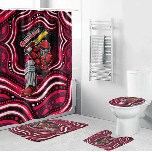 Melbourne Renegades Cricket Bathroom Set Australian Cricket Mascot - Modern Indigenous Style