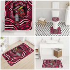 Melbourne Renegades Cricket Bathroom Set Australian Cricket Mascot - Modern Indigenous Style