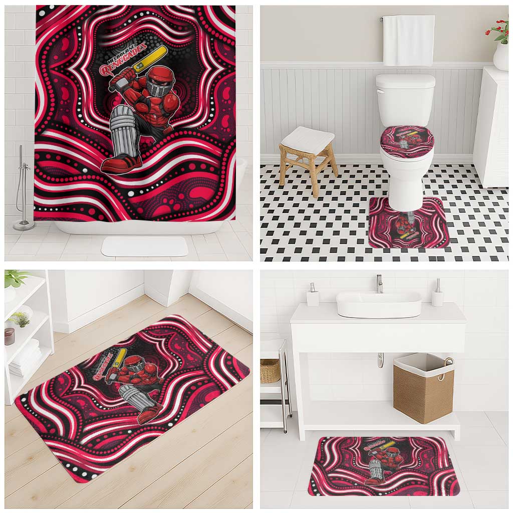 Melbourne Renegades Cricket Bathroom Set Australian Cricket Mascot - Modern Indigenous Style