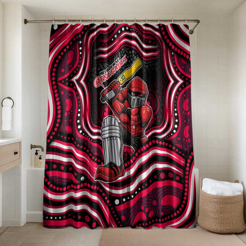 Melbourne Renegades Cricket Bathroom Set Australian Cricket Mascot - Modern Indigenous Style