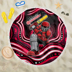 Melbourne Renegades Cricket Beach Blanket Australian Cricket Mascot - Modern Indigenous Style