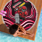 Melbourne Renegades Cricket Beach Blanket Australian Cricket Mascot - Modern Indigenous Style
