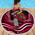 Melbourne Renegades Cricket Beach Blanket Australian Cricket Mascot - Modern Indigenous Style