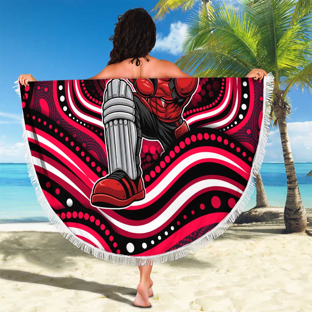 Melbourne Renegades Cricket Beach Blanket Australian Cricket Mascot - Modern Indigenous Style