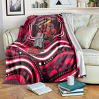 Melbourne Renegades Cricket Blanket Australian Cricket Mascot - Modern Indigenous Style