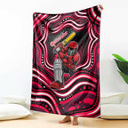 Melbourne Renegades Cricket Blanket Australian Cricket Mascot - Modern Indigenous Style