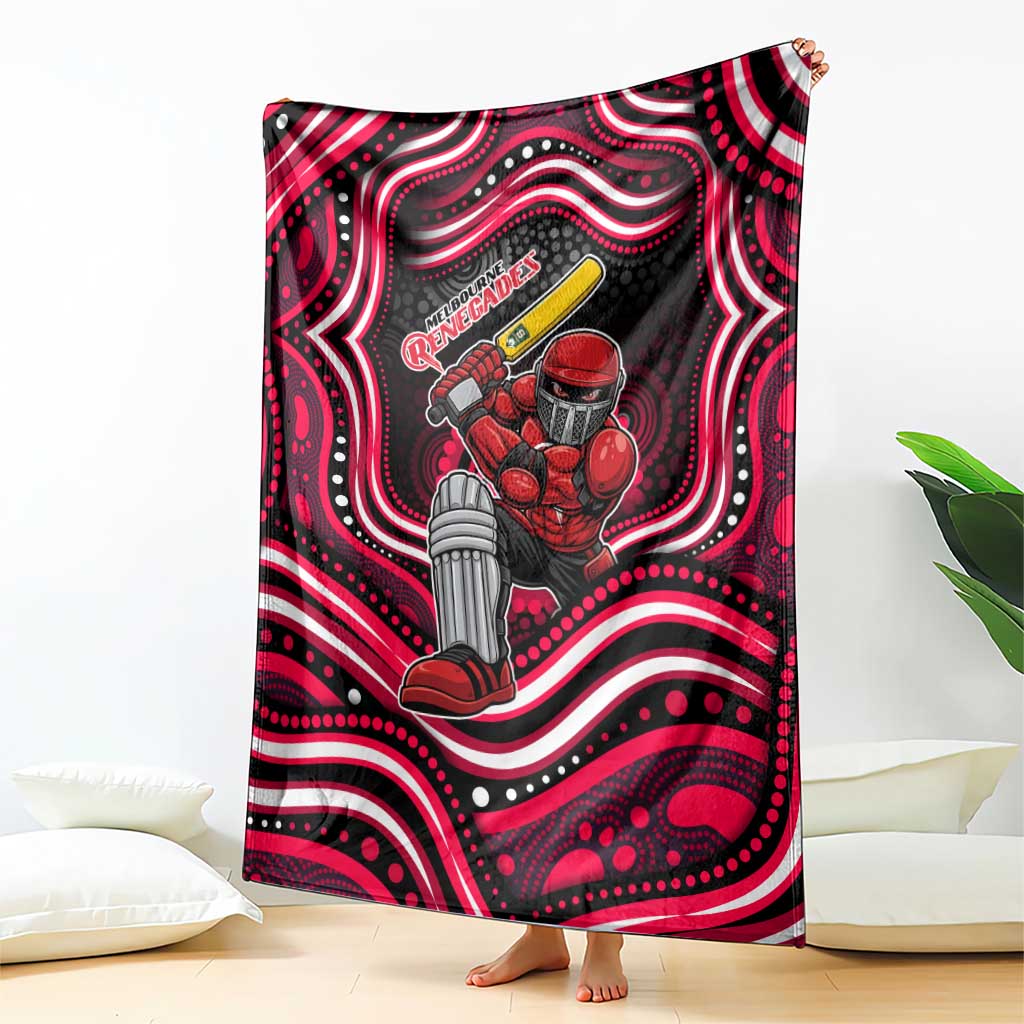 Melbourne Renegades Cricket Blanket Australian Cricket Mascot - Modern Indigenous Style