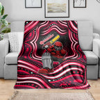Melbourne Renegades Cricket Blanket Australian Cricket Mascot - Modern Indigenous Style