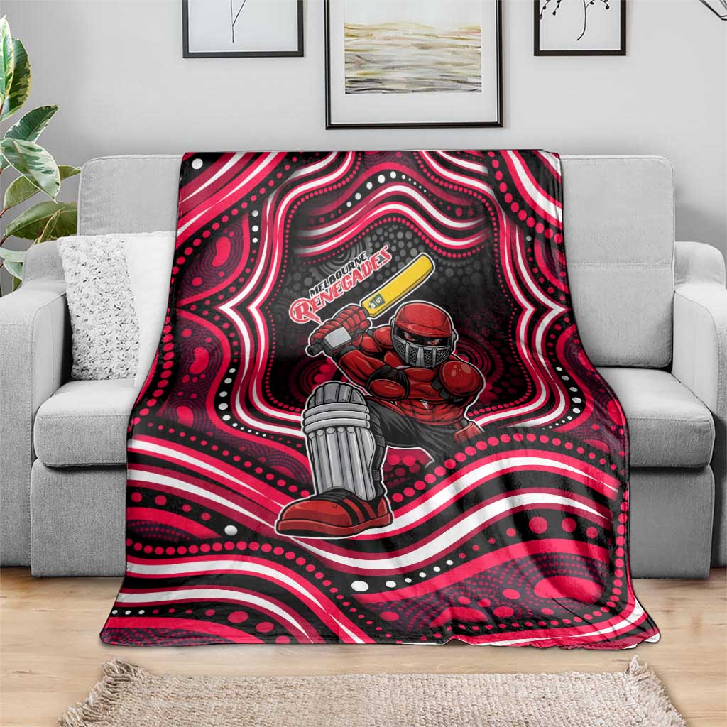 Melbourne Renegades Cricket Blanket Australian Cricket Mascot - Modern Indigenous Style