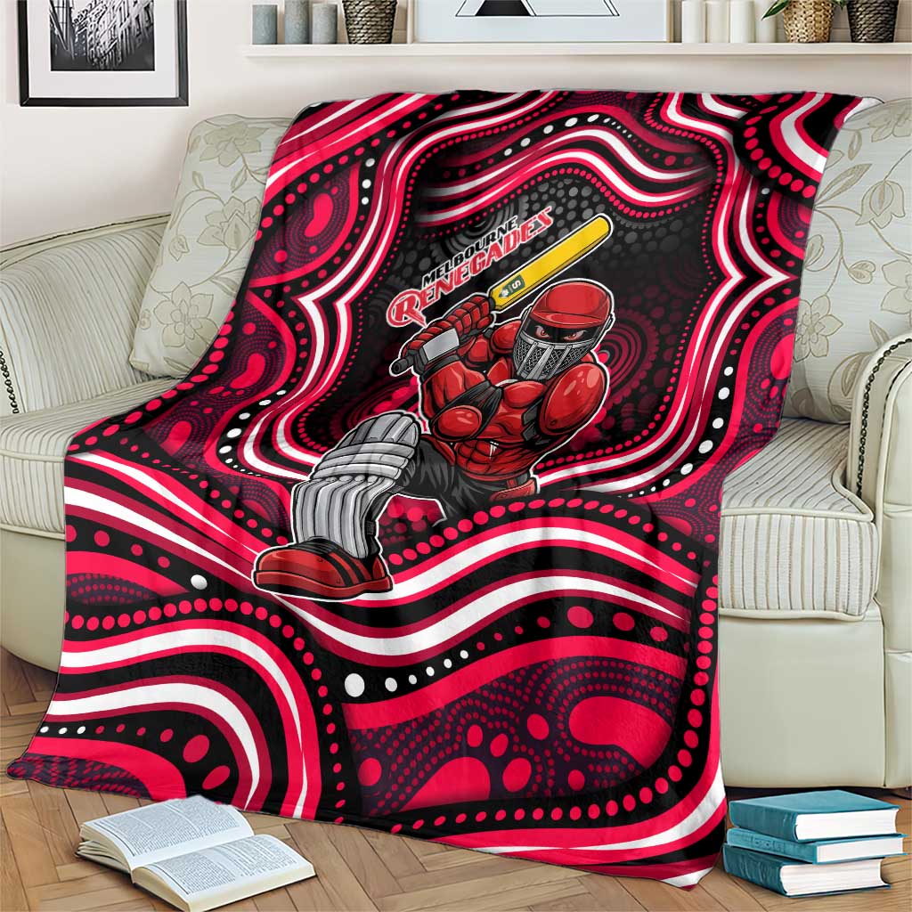 Melbourne Renegades Cricket Blanket Australian Cricket Mascot - Modern Indigenous Style