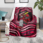 Melbourne Renegades Cricket Blanket Australian Cricket Mascot - Modern Indigenous Style