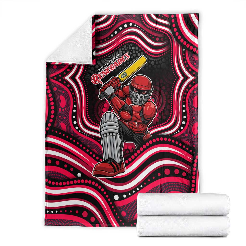 Melbourne Renegades Cricket Blanket Australian Cricket Mascot - Modern Indigenous Style