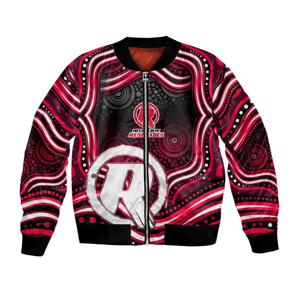 Melbourne Renegades Cricket Bomber Jacket Australian Cricket Mascot - Modern Indigenous Style
