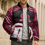 Melbourne Renegades Cricket Bomber Puffer Jacket Australian Cricket Mascot - Modern Indigenous Style