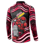 Melbourne Renegades Cricket Button Sweatshirt Australian Cricket Mascot - Modern Indigenous Style