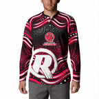Melbourne Renegades Cricket Button Sweatshirt Australian Cricket Mascot - Modern Indigenous Style