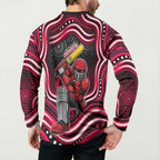 Melbourne Renegades Cricket Button Sweatshirt Australian Cricket Mascot - Modern Indigenous Style