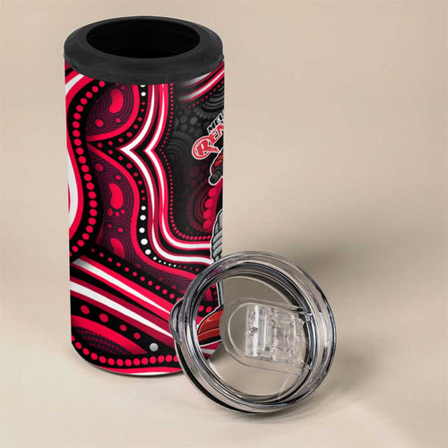 Melbourne Renegades Cricket 4 in 1 Can Cooler Tumbler Australian Cricket Mascot - Modern Indigenous Style