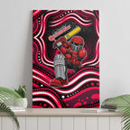 Melbourne Renegades Cricket Canvas Wall Art Australian Cricket Mascot - Modern Indigenous Style