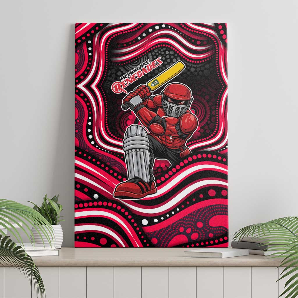 Melbourne Renegades Cricket Canvas Wall Art Australian Cricket Mascot - Modern Indigenous Style