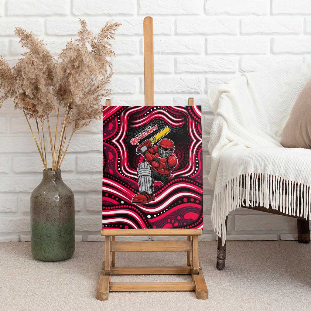 Melbourne Renegades Cricket Canvas Wall Art Australian Cricket Mascot - Modern Indigenous Style