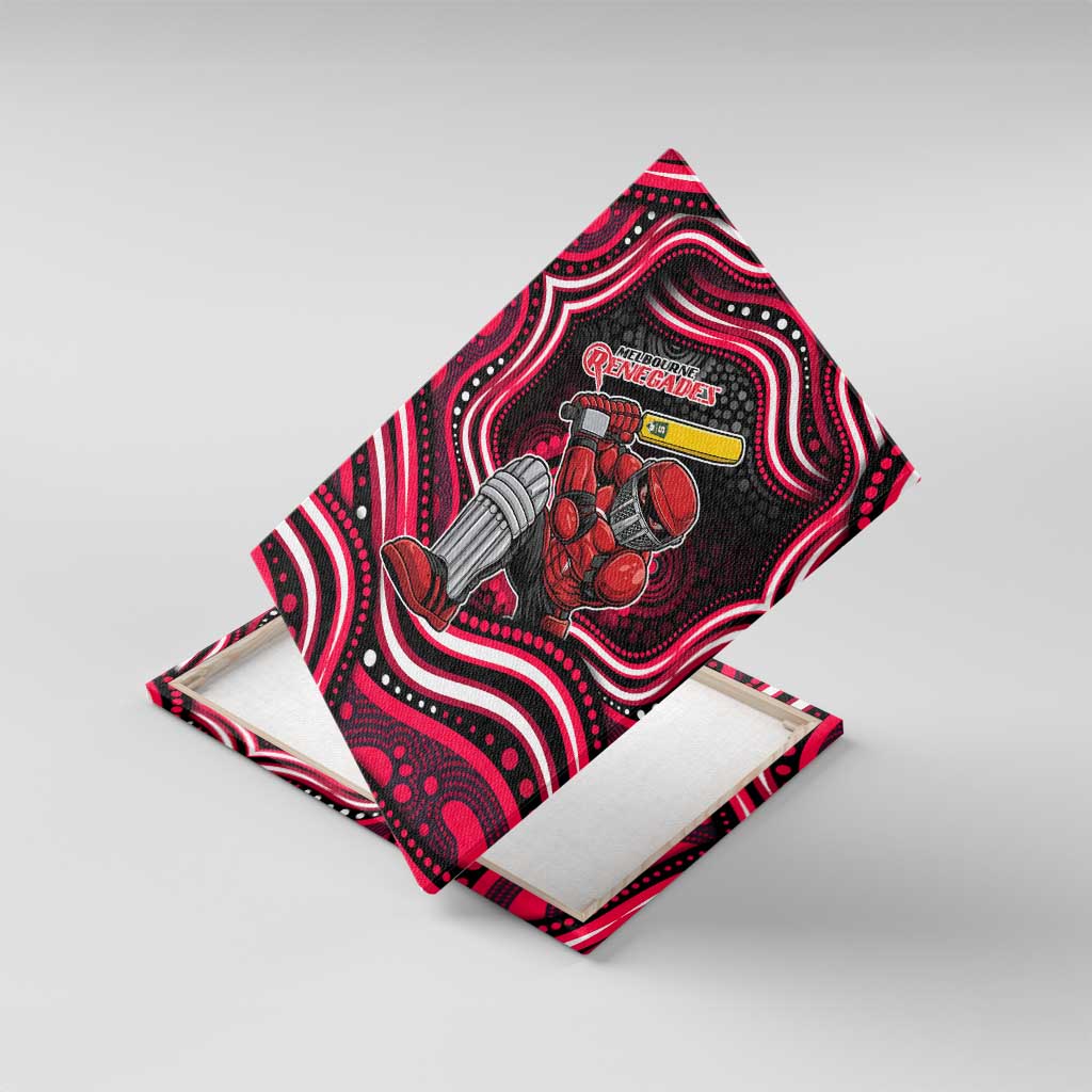 Melbourne Renegades Cricket Canvas Wall Art Australian Cricket Mascot - Modern Indigenous Style