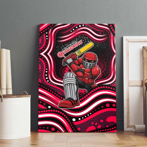 Melbourne Renegades Cricket Canvas Wall Art Australian Cricket Mascot - Modern Indigenous Style