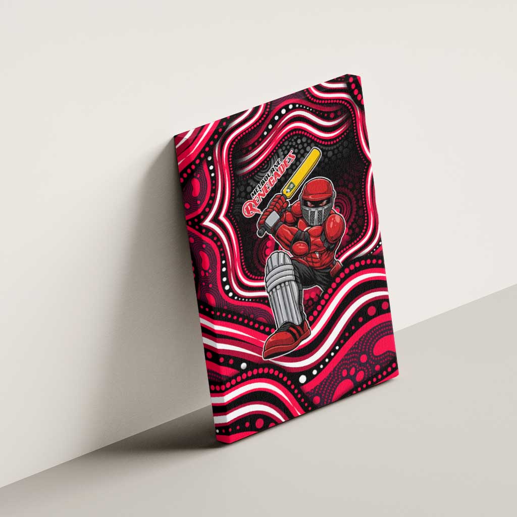 Melbourne Renegades Cricket Canvas Wall Art Australian Cricket Mascot - Modern Indigenous Style