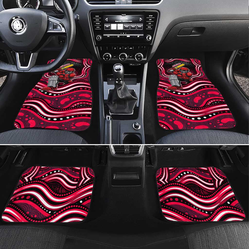 Melbourne Renegades Cricket Car Mats Australian Cricket Mascot - Modern Indigenous Style