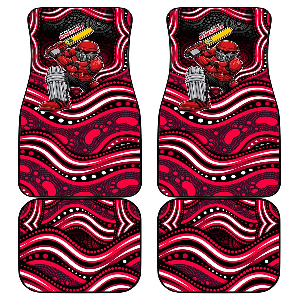 Melbourne Renegades Cricket Car Mats Australian Cricket Mascot - Modern Indigenous Style