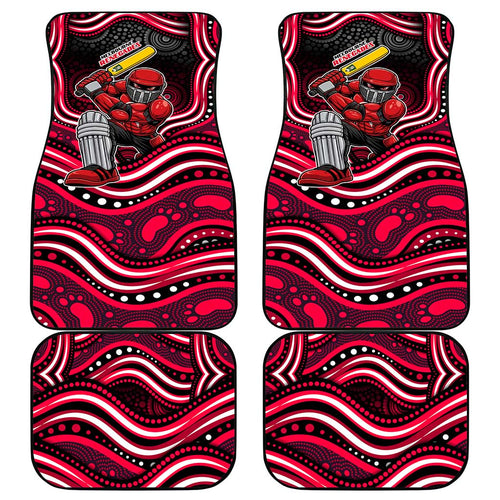 Melbourne Renegades Cricket Car Mats Australian Cricket Mascot - Modern Indigenous Style