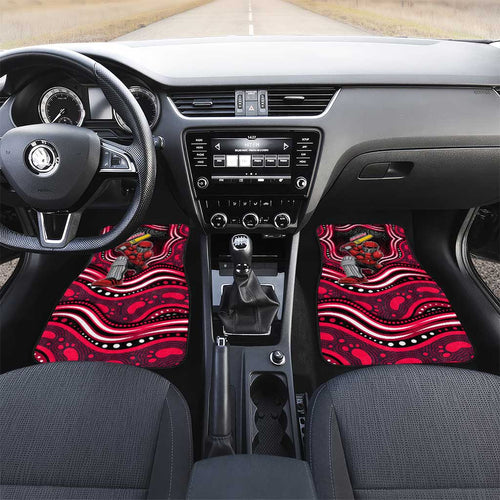 Melbourne Renegades Cricket Car Mats Australian Cricket Mascot - Modern Indigenous Style