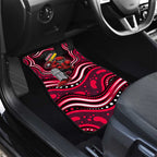 Melbourne Renegades Cricket Car Mats Australian Cricket Mascot - Modern Indigenous Style