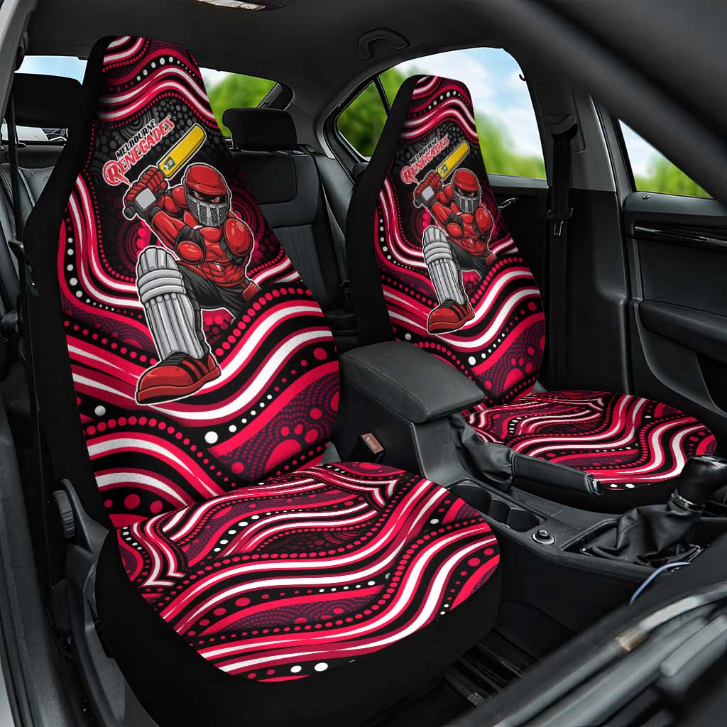 Melbourne Renegades Cricket Car Seat Cover Australian Cricket Mascot - Modern Indigenous Style