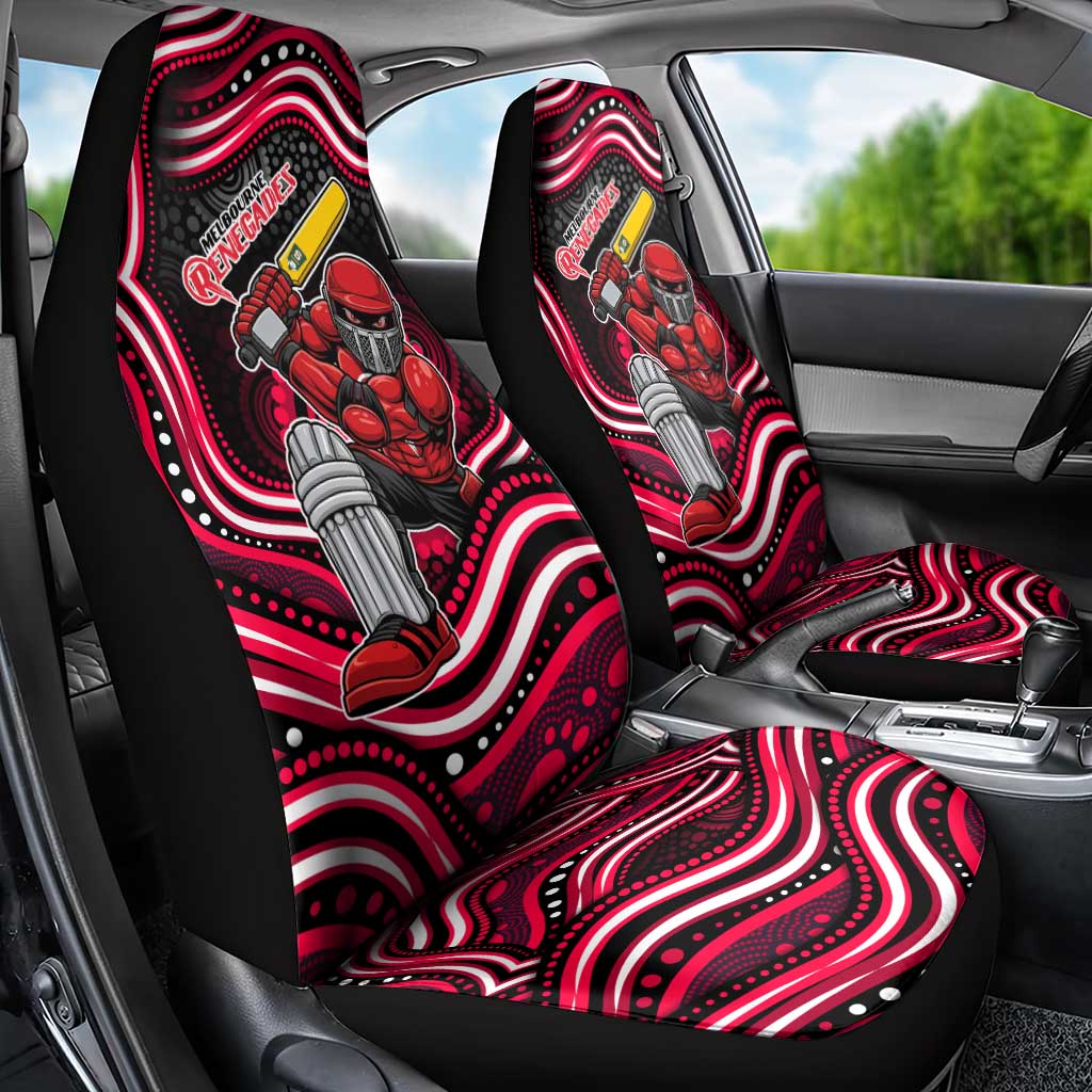 Melbourne Renegades Cricket Car Seat Cover Australian Cricket Mascot - Modern Indigenous Style