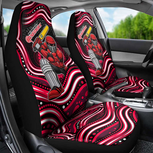 Melbourne Renegades Cricket Car Seat Cover Australian Cricket Mascot - Modern Indigenous Style